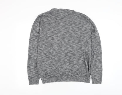 NEXT Mens Grey Round Neck Cotton Pullover Jumper Size M