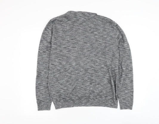 NEXT Mens Grey Round Neck Cotton Pullover Jumper Size M