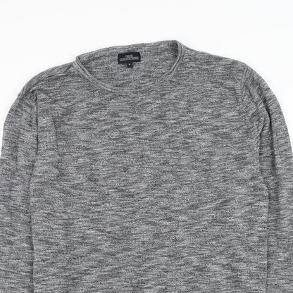 NEXT Mens Grey Round Neck Cotton Pullover Jumper Size M