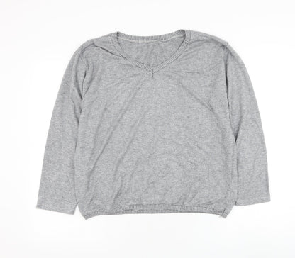 Womens UK Size M Preworn Grey Pullover Jumper