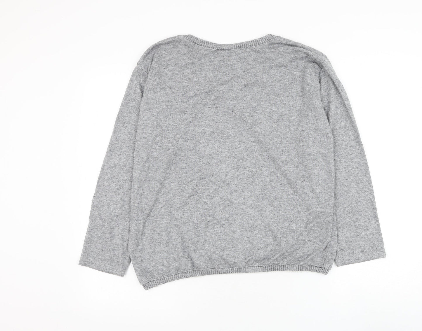 Womens UK Size M Preworn Grey Pullover Jumper