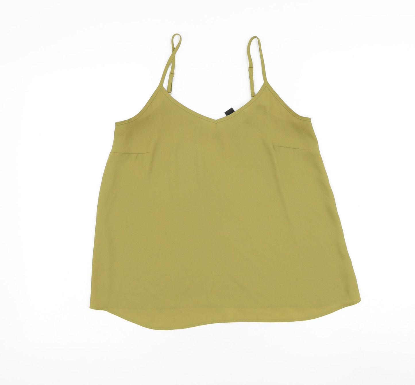 Primark Womens Green Polyester Camisole Tank Size 8 V-Neck