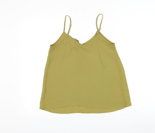 Primark Womens Green Polyester Camisole Tank Size 8 V-Neck