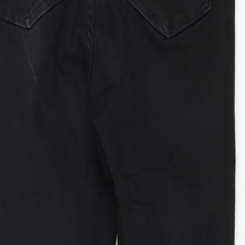 New Look Womens Black Cotton Skinny Jeans Size 10 L25 in Regular Zip
