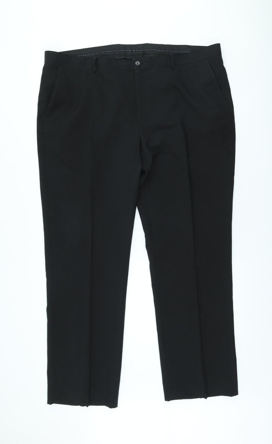 Womens UK Size XL Preworn Regular Fit  Black Trousers