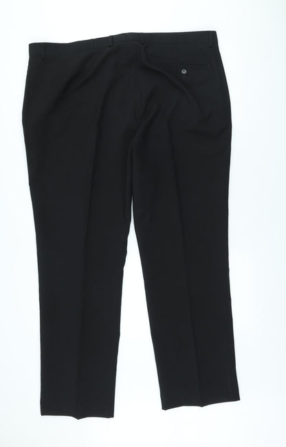 Womens UK Size XL Preworn Regular Fit  Black Trousers