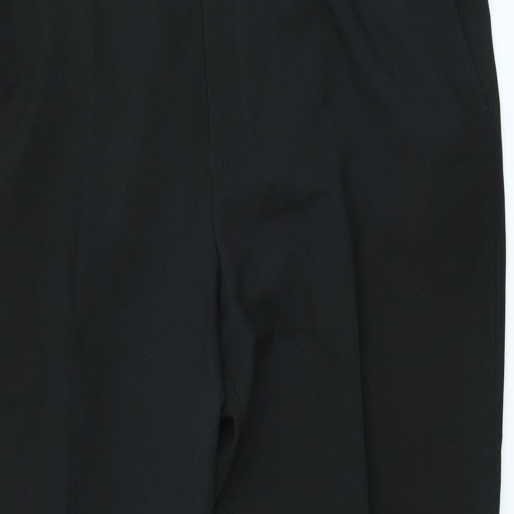 Womens UK Size XL Preworn Regular Fit  Black Trousers
