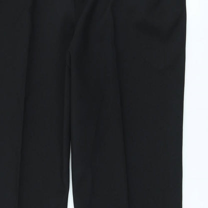 Womens UK Size XL Preworn Regular Fit  Black Trousers