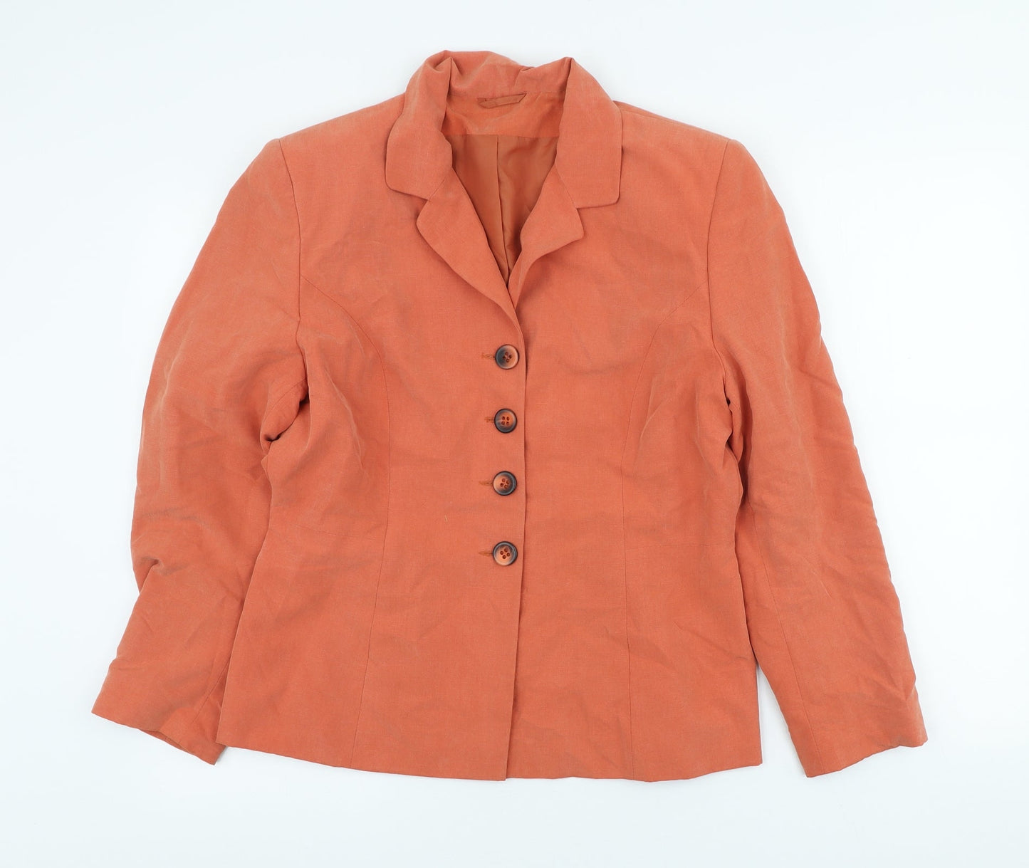 Womens UK Size 14 Richards Regular Orange Blazer