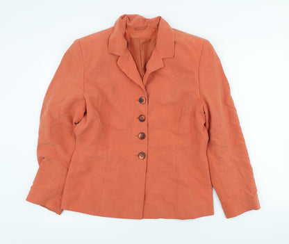 Womens UK Size 14 Richards Regular Orange Blazer