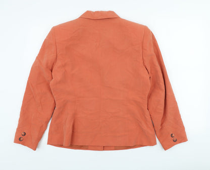Womens UK Size 14 Richards Regular Orange Blazer