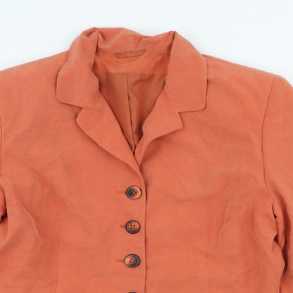 Womens UK Size 14 Richards Regular Orange Blazer