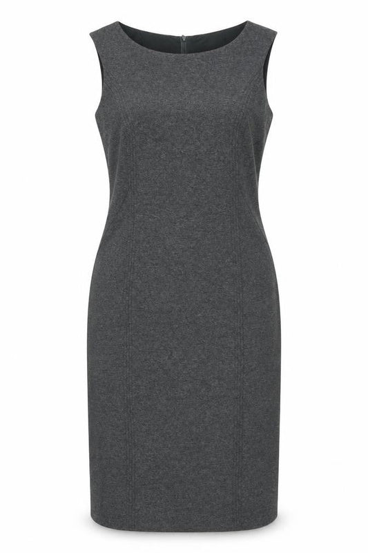 NEXT Womens Grey Polyester Sheath Size 12 Scoop Neck