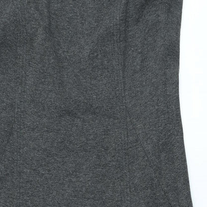 NEXT Womens Grey Polyester Sheath Size 12 Scoop Neck