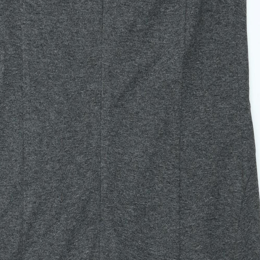 NEXT Womens Grey Polyester Sheath Size 12 Scoop Neck