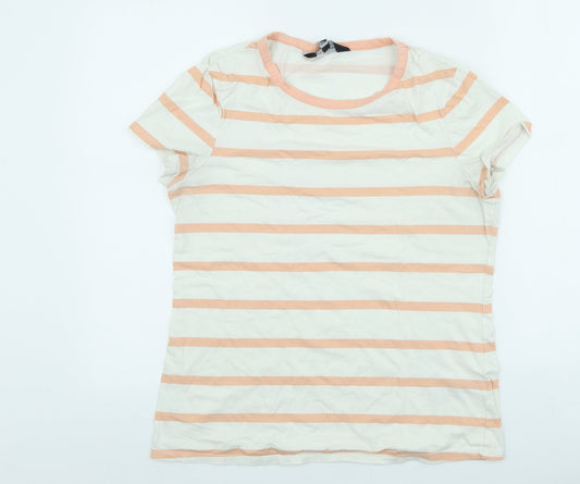 Womens UK Size 14 Dorothy Perkins Beige Basic T-Shirt