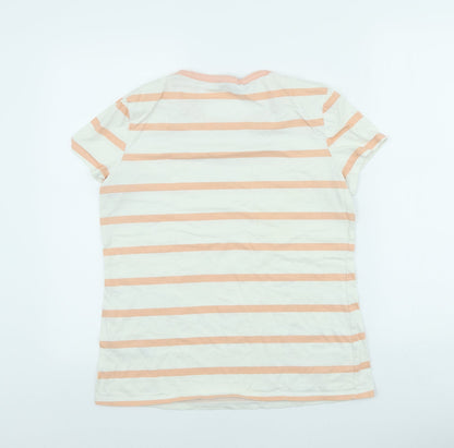 Womens UK Size 14 Dorothy Perkins Beige Basic T-Shirt