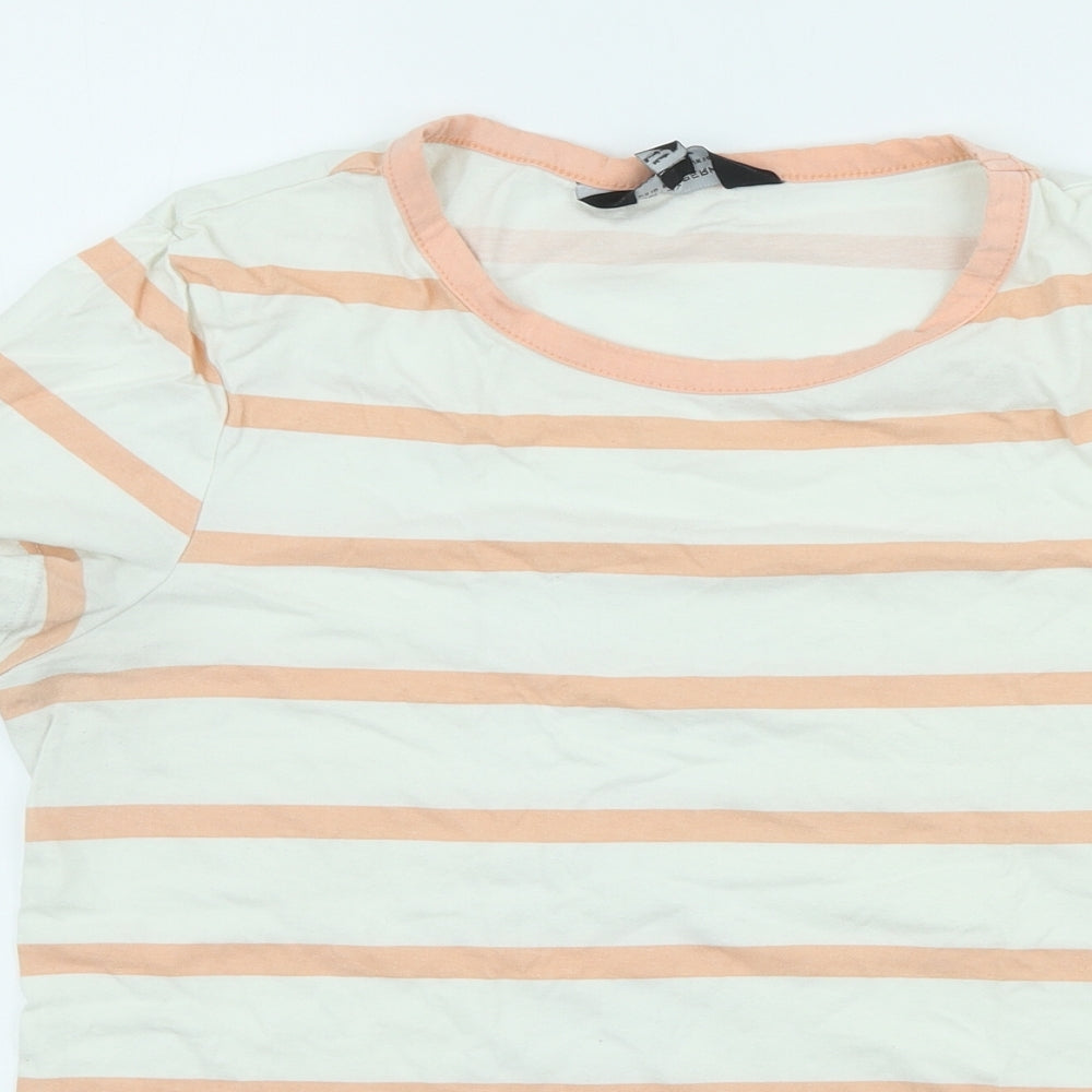 Womens UK Size 14 Dorothy Perkins Beige Basic T-Shirt