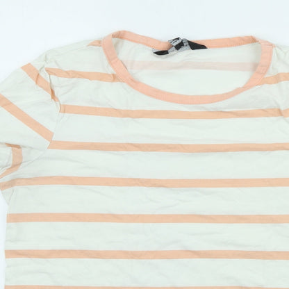 Womens UK Size 14 Dorothy Perkins Beige Basic T-Shirt