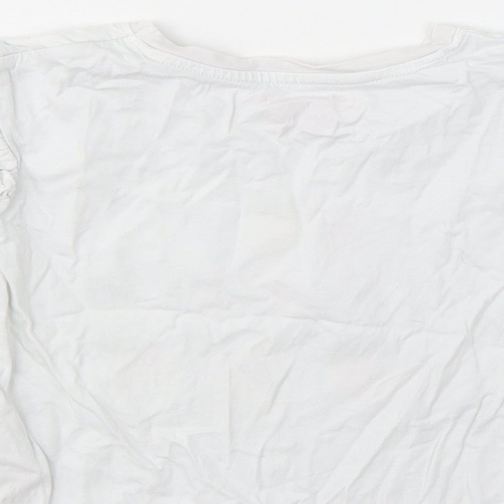 Primark Girls White Cotton Basic T-Shirt Size 4-5 Years Round Neck - You Are Golden