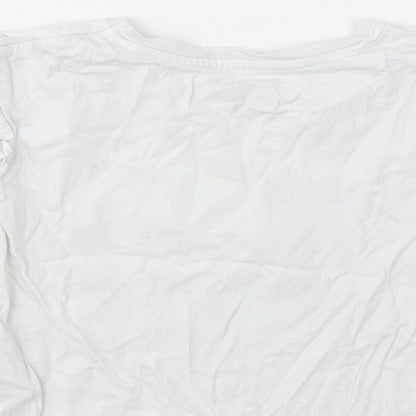 Primark Girls White Cotton Basic T-Shirt Size 4-5 Years Round Neck - You Are Golden