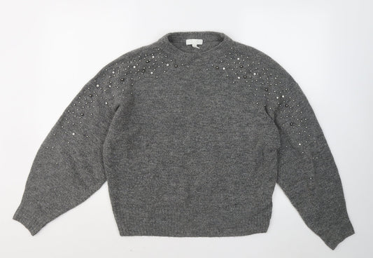Womens UK Size S H&M Grey Pullover Jumper