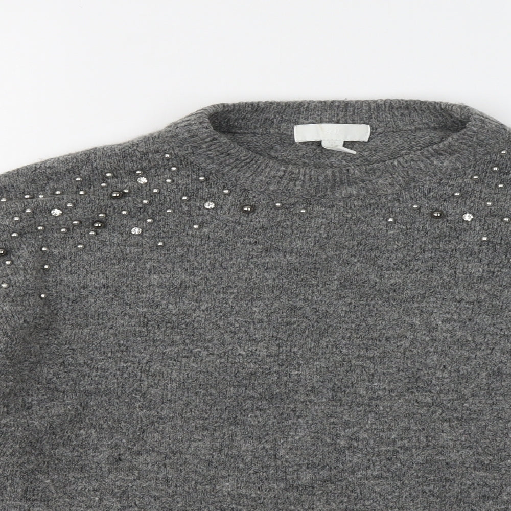 Womens UK Size S H&M Grey Pullover Jumper