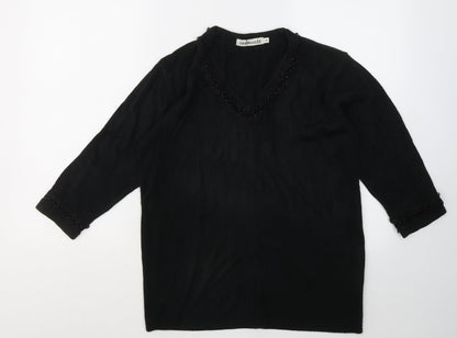 Womens UK Size M Cashmasoft Black Pullover Jumper