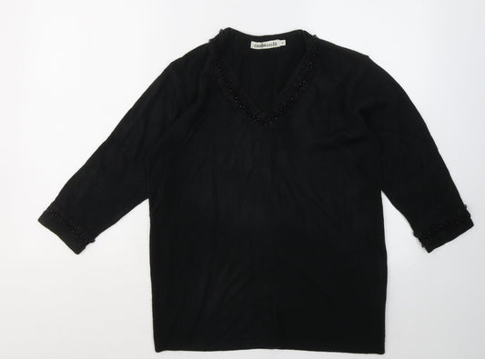 Womens UK Size M Cashmasoft Black Pullover Jumper