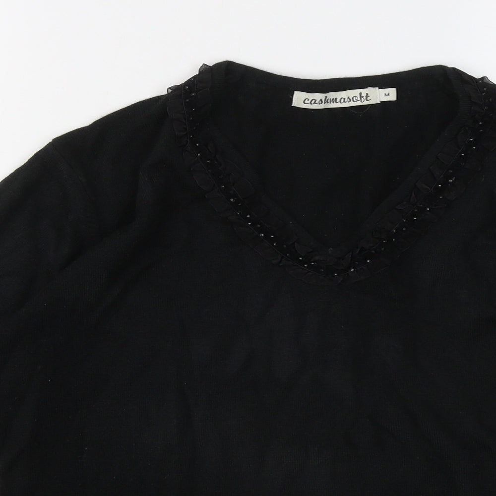 Womens UK Size M Cashmasoft Black Pullover Jumper