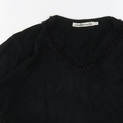 Womens UK Size M Cashmasoft Black Pullover Jumper