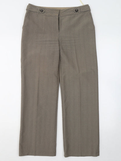 Womens UK Size 8 BHS Regular Fit  Brown Trousers