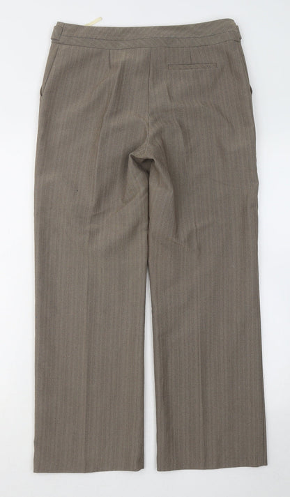 Womens UK Size 8 BHS Regular Fit  Brown Trousers