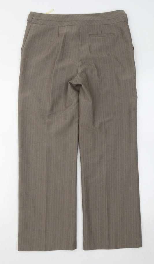 Womens UK Size 8 BHS Regular Fit  Brown Trousers