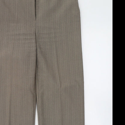Womens UK Size 8 BHS Regular Fit  Brown Trousers