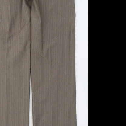 Womens UK Size 8 BHS Regular Fit  Brown Trousers