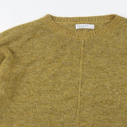 Womens UK Size S Papaya Yellow Pullover Jumper