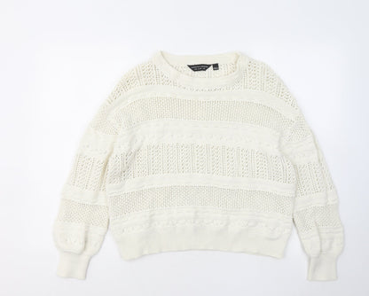 Womens UK Size 12 Dorothy Perkins White Pullover Jumper