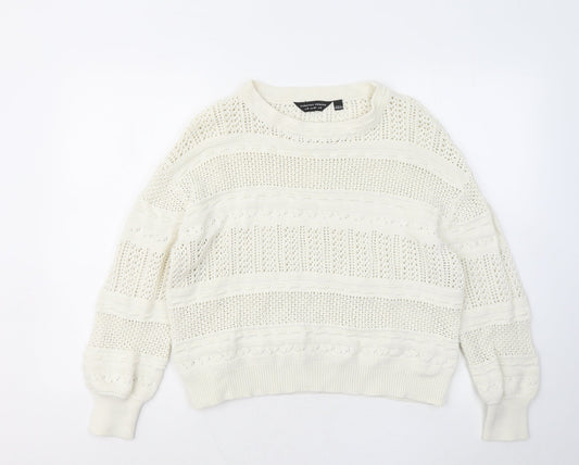 Womens UK Size 12 Dorothy Perkins White Pullover Jumper