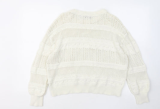 Womens UK Size 12 Dorothy Perkins White Pullover Jumper
