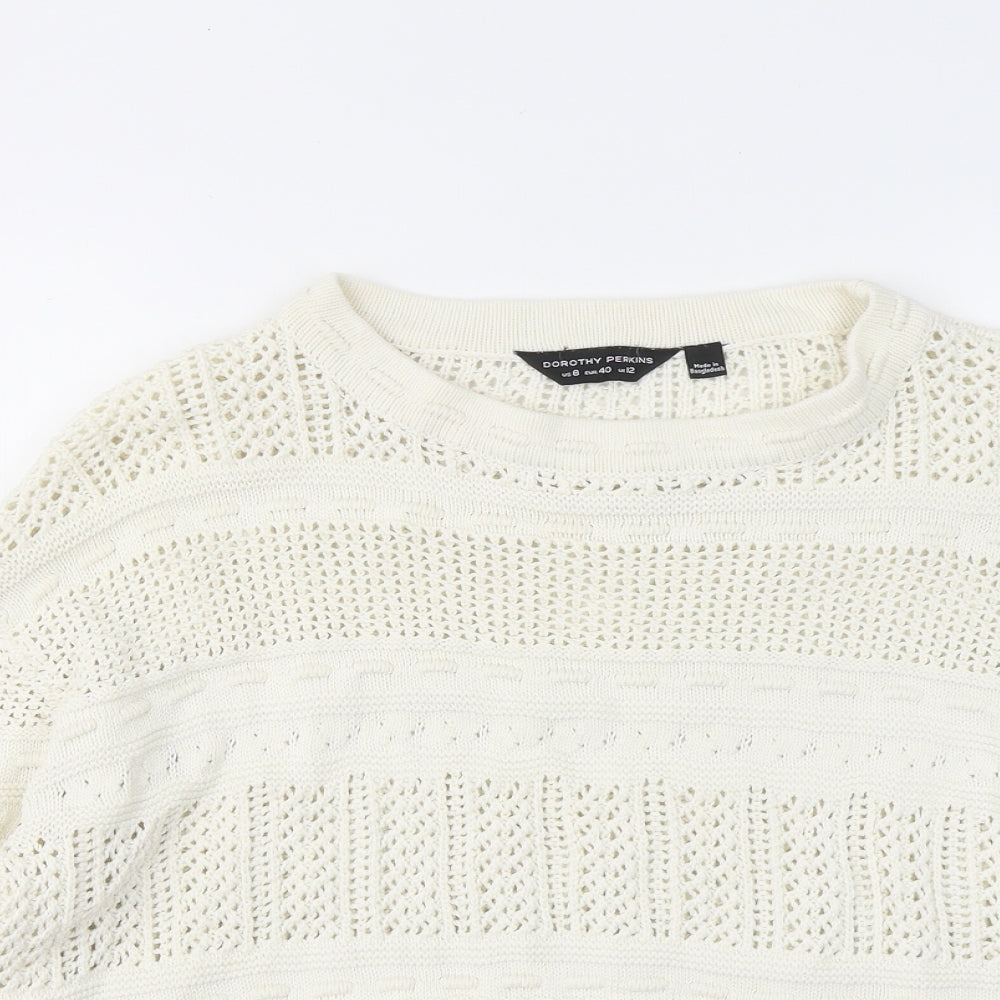 Womens UK Size 12 Dorothy Perkins White Pullover Jumper