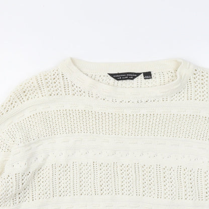 Womens UK Size 12 Dorothy Perkins White Pullover Jumper