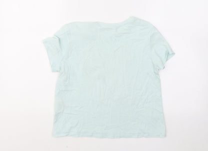H&M Boys Blue Cotton Basic T-Shirt Size 10-11 Years Round Neck - Always Be A Dreamer 98