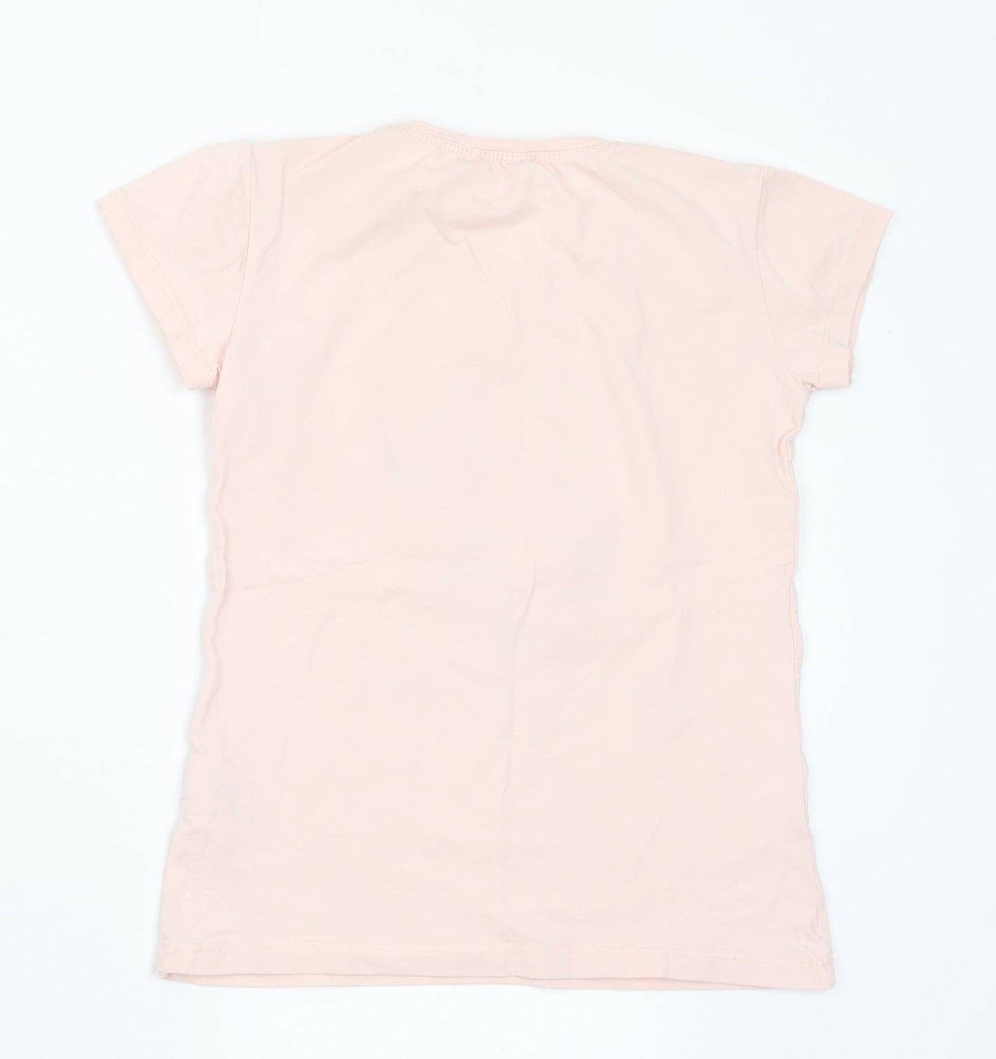 Pampella Girls Pink Cotton Basic T-Shirt Size 10 Years Crew Neck - Tik Tok