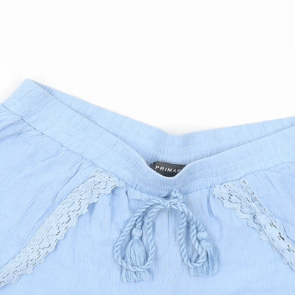 Primark Womens Blue Viscose Hot Pants Shorts Size 8 L3 in Regular