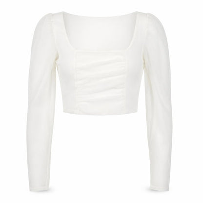 Womens UK Size 10 I SAW IT FIRST White Cropped Blouse