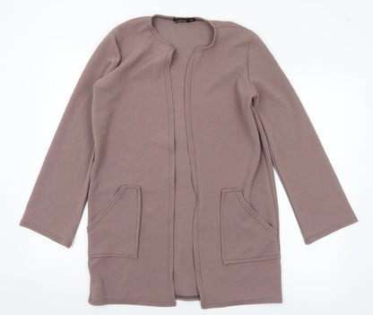 Boohoo Womens Brown Round Neck Polyester Cardigan Jumper Size M - M/L