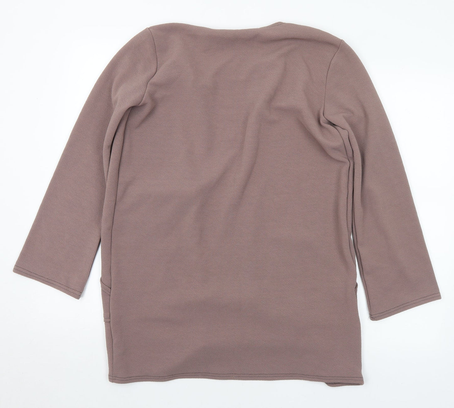 Boohoo Womens Brown Round Neck Polyester Cardigan Jumper Size M - M/L