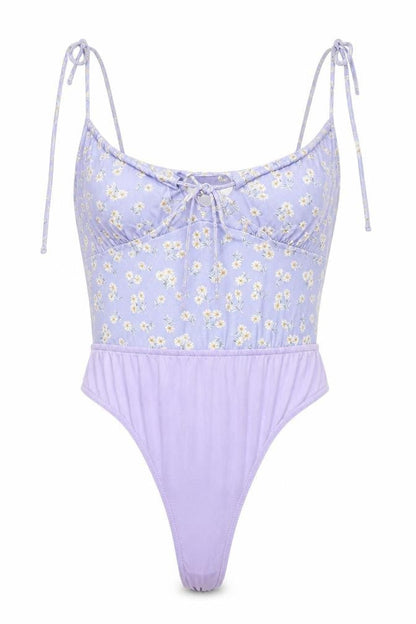 Womens UK Size 12 In the Style One-Piece Purple Bodysuit