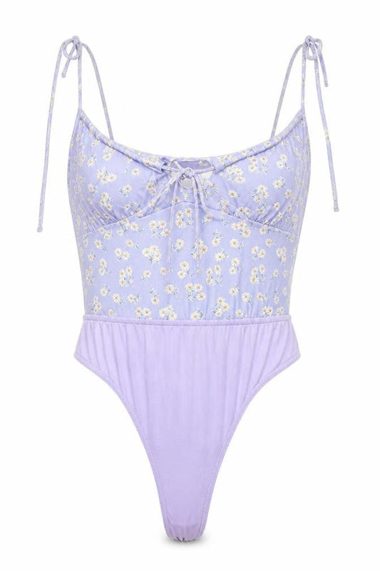 Womens UK Size 12 In the Style One-Piece Purple Bodysuit
